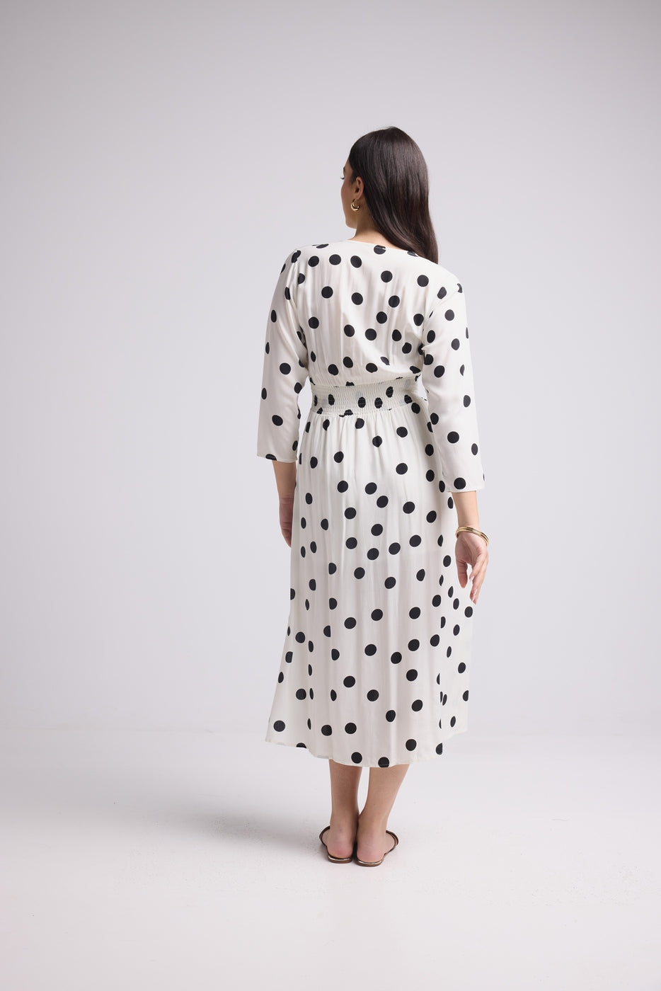Vestido Largo - Antonia - Negro Blanco