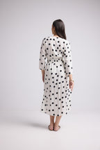 Vestido Largo - Antonia - Negro Blanco
