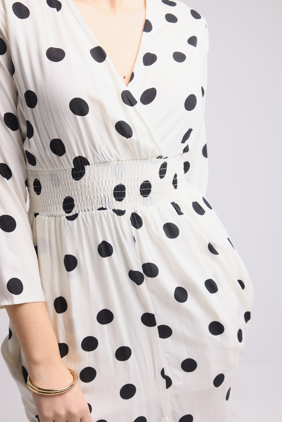Vestido Largo - Antonia - Negro Blanco