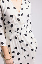Vestido Largo - Antonia - Negro Blanco