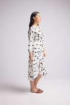 Vestido Largo - Antonia - Negro Blanco