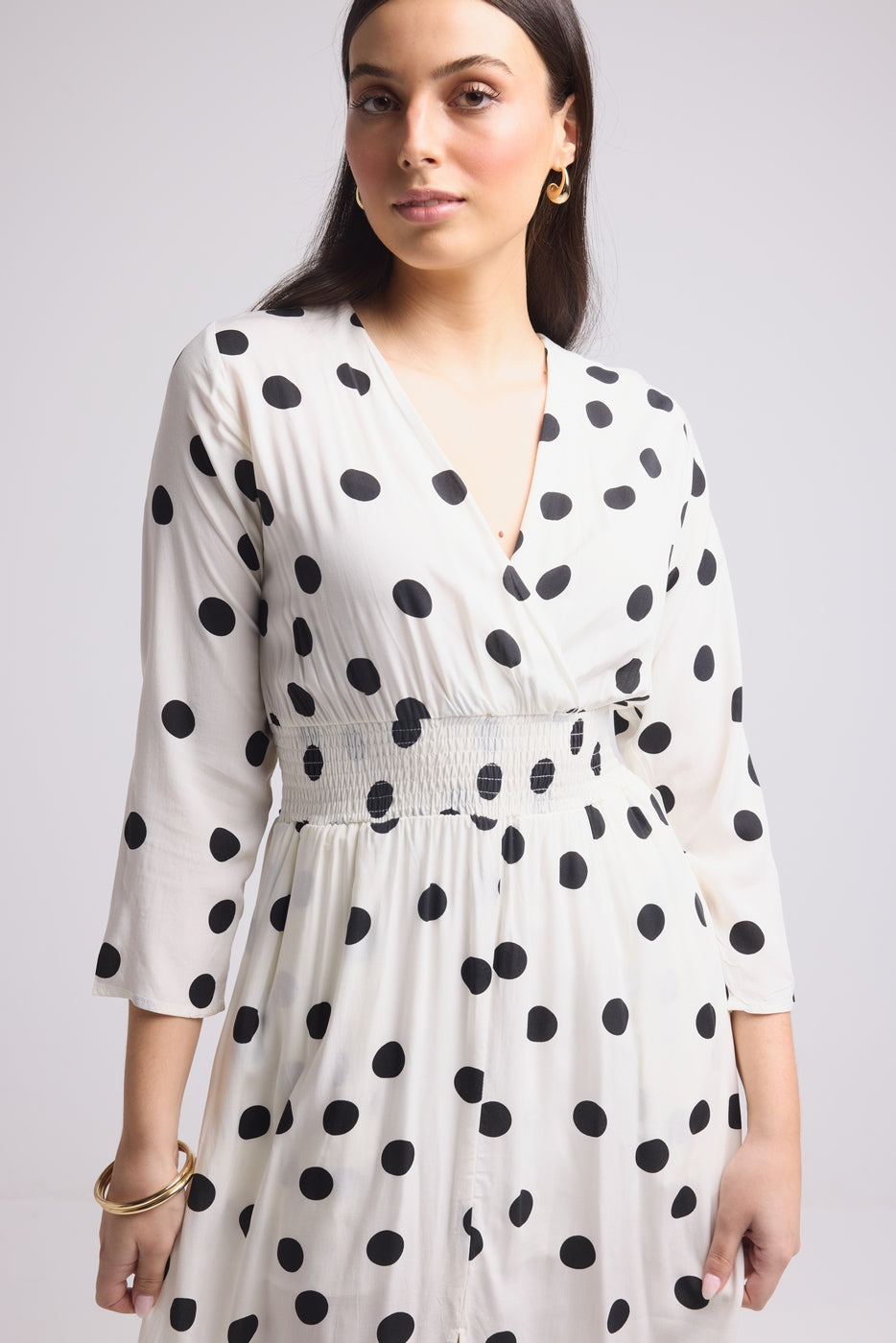 Vestido Largo - Antonia - Negro Blanco