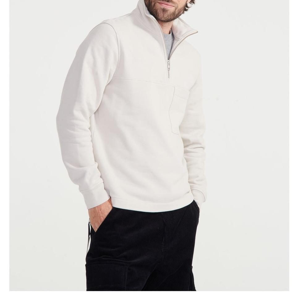Pile con mezza zip - Sabbia - Uomo