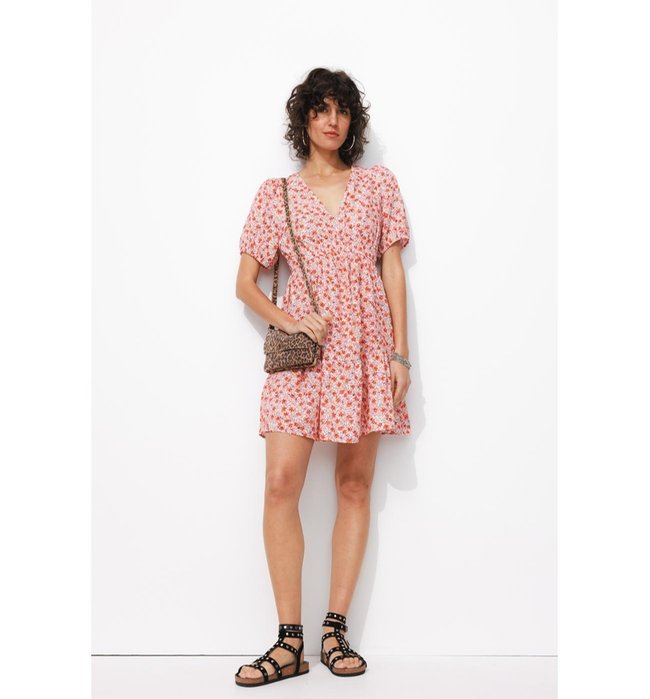 Robe Courte Imprimée Femme - Multicolore Imprime