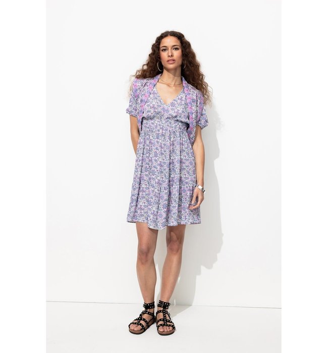Robe Courte Imprimée Femme - Naturel Imprime
