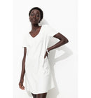 Robe Courte Détail Dentelle - Naturel Uni Clair