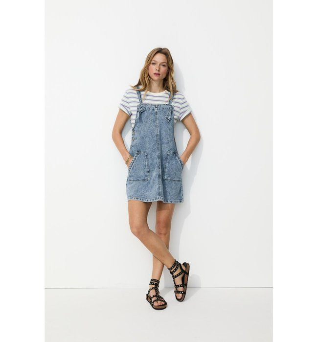 Robe Courte en Jean de Couleur - Jeans Uni Clair