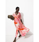 Robe Longue Imprimée - Multicolore Imprime