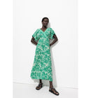 Robe Longue Éco-conçue - Vert Imprime