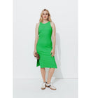 Robe Débardeur Mi-longue - Vert Uni Colore