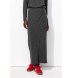 Robe Longue en Jersey Femme - Gris Uni Fonce