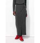 Robe Longue en Jersey Femme - Gris Uni Fonce
