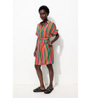 Robe Tunique Ceinturée Femme - Multicolore Imprime