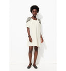 Robe Courte en Gaze de Coton - Naturel Uni Clair