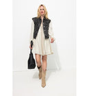 Robe Courte Brodée Femme - Naturel Uni Clair