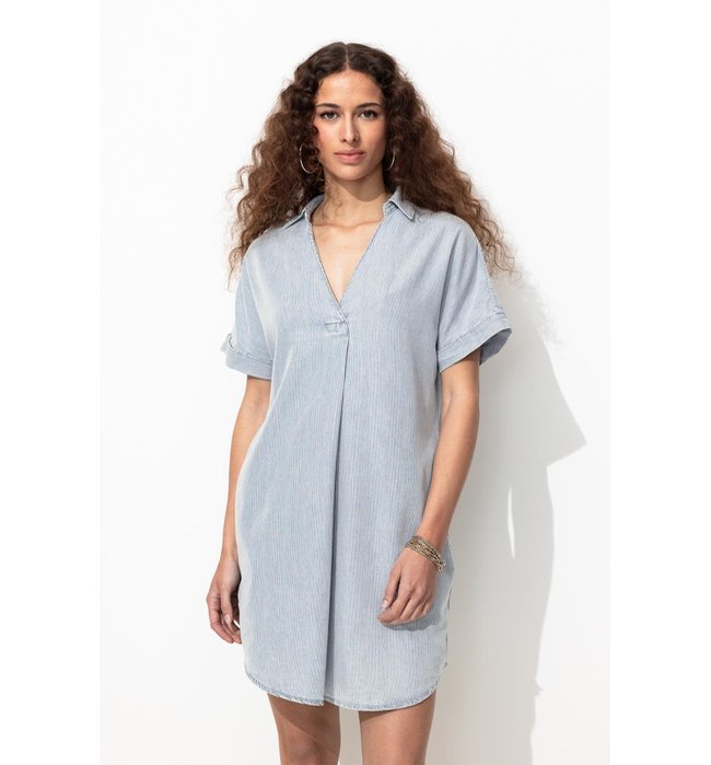 Robe-tunique Courte Rayée - Multicolore Raye