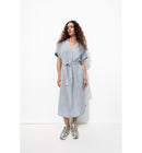 Robe-tunique Midi Rayée Femme - Naturel Raye