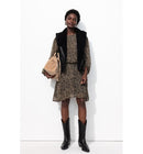 Robe Courte en Voile Fleuri - Noir Imprime
