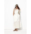 Longue Robe Broderie Anglaise - Naturel Uni Clair