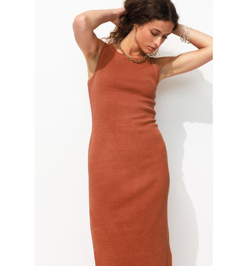 Robe-débardeur Éco-conçue - Marron Uni Fonce