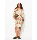Robe Courte Brodée Femme - Naturel Uni Clair
