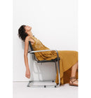 Robe Longue Brodée Femme - Marron Uni Fonce
