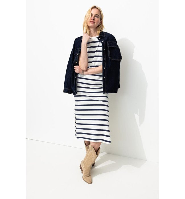 Robe T-shirt - Bleu Raye