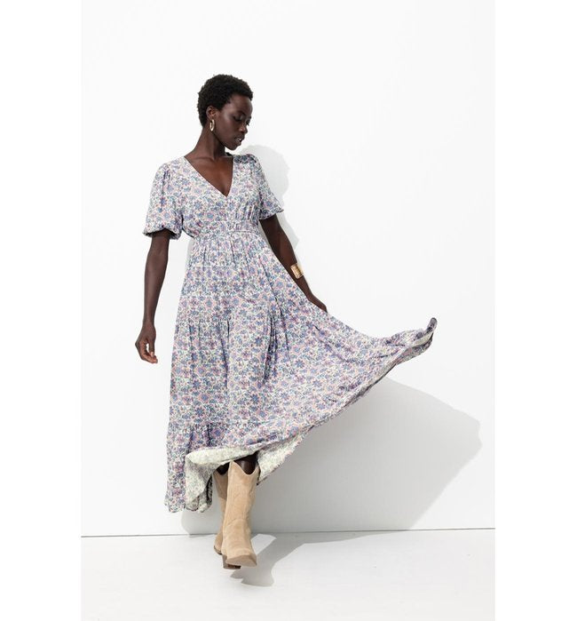 Robe Longue Imprimée Femme - Naturel Imprime