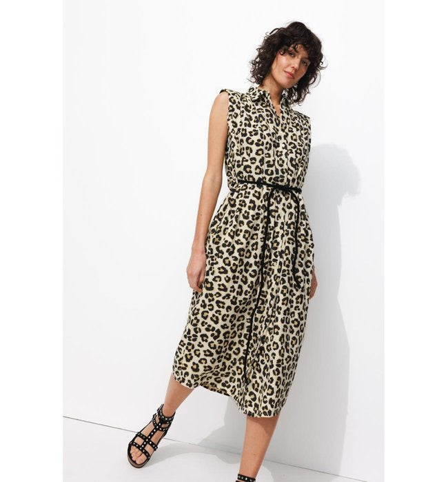 Robe-chemise Léopard Femme - Naturel Imprime