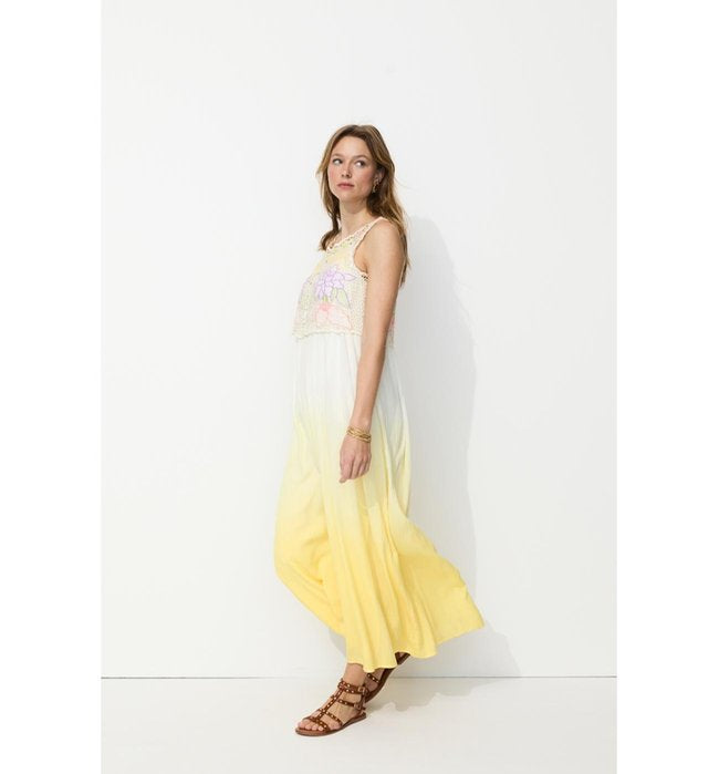 Robe Longue 2 en 1 Femme - Naturel Uni Clair