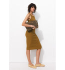 Robe-débardeur en Jersey Femme - Marron Uni Fonce