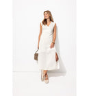 Robe Longue Ajourée Femme - Naturel Uni Clair