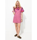 Robe-salopette en Toile Femme - Rose Uni Colore