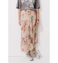 Jupe Midi Asymétrique Imprimée - Rose Imprime
