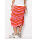 Jupe Midi en Crochet Femme - Multicolore Raye