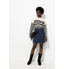 Jupe Courte en Jean Brut Femme - Jeans Uni Fonce