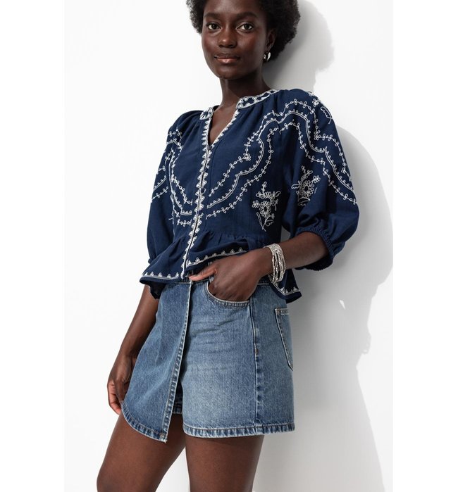 Mini-jupe Short en Jean Femme - Jeans Uni Fonce