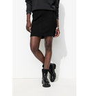 Mini-jupe Trapèze Femme - Noir Uni Fonce