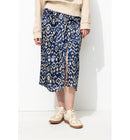 Jupe Midi Imprimée Femme - Bleu Imprime