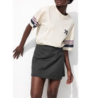 Jupe-short Rayée Femme - Gris Raye