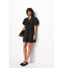 Jupe Courte Broderie Anglaise - Noir Uni Fonce
