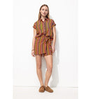 Short Rayé Femme - Multicolore Raye