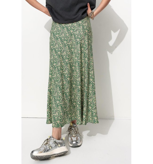 Jupe Longue Imprimée Femme - Vert Imprime