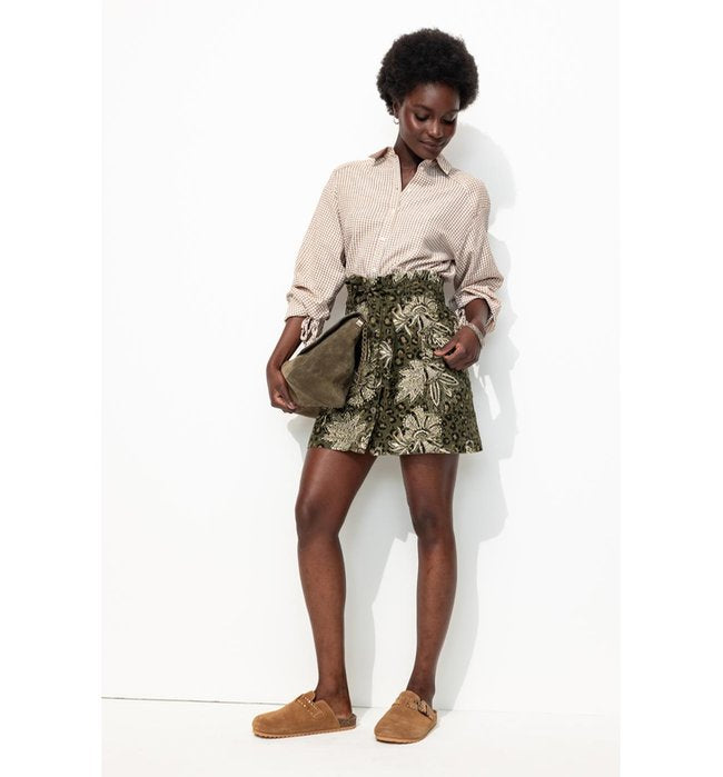 Mini-jupe Cargo Imprimée Femme - Kaki Imprime