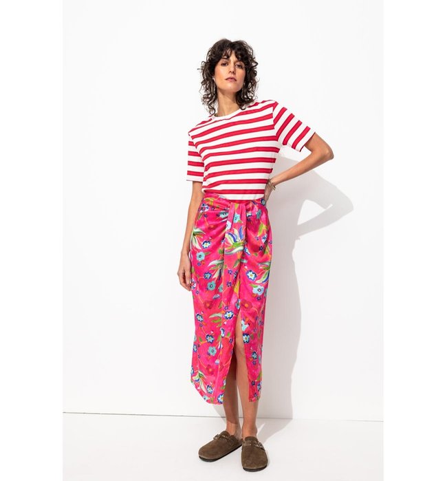 Jupe Midi Laura Gulshani - Rose Imprime