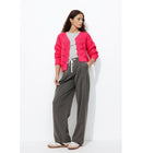 Cardigan Torsadé Femme - Rose Uni Colore