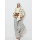 Pull Moelleux Rayé Femme - Naturel Raye