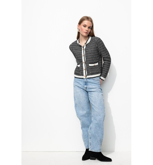 Cardigan Style Mademoiselle - Noir Imprime