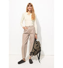 Pull à Capuche Femme - Naturel Uni Clair