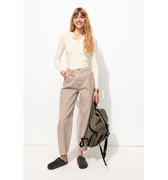 Pull à Capuche Femme - Naturel Uni Clair